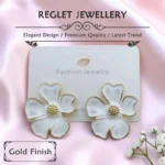 Korean Style Silver Finish Earrings for Women, Pack of 4 Pairs - Stud & Drop Earring Combo Set, Trendy Fashion Jewellery - E2 - Image 2