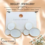 Korean Style Silver Finish Earrings for Women, Pack of 4 Pairs - Stud & Drop Earring Combo Set, Trendy Fashion Jewellery - E2 - Image 4