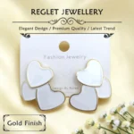 Korean Style Silver Finish Earrings for Women, Pack of 4 Pairs - Stud & Drop Earring Combo Set, Trendy Fashion Jewellery - E3 - Image 3