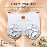 Korean Style Silver Finish Earrings for Women, Pack of 4 Pairs - Stud & Drop Earring Combo Set, Trendy Fashion Jewellery - E4 - Image 4