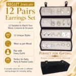 Korean Style Silver Finish Earrings for Women, Pack of 12 Pairs - Stud & Drop Earring Combo Set, Trendy Fashion Jewellery - E5 - Image 2