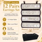 Korean Style Silver Finish Earrings for Women, Pack of 12 Pairs - Stud & Drop Earring Combo Set, Trendy Fashion Jewellery - E6 - Image 2