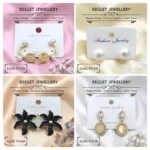 Korean Style Gold Finish Earrings for Women, Pack of 12 Pairs - Stud & Drop Earring Combo Set, Trendy Fashion Jewellery - E7 - Image 4