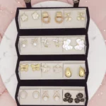 Korean Style Gold Finish Earrings for Women, Pack of 12 Pairs - Stud & Drop Earring Combo Set, Trendy Fashion Jewellery - E8