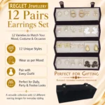 Korean Style Gold Finish Earrings for Women, Pack of 12 Pairs - Stud & Drop Earring Combo Set, Trendy Fashion Jewellery - E8 - Image 2