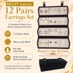 Korean Style Gold Silver Finish Earrings for Women, Pack of 12 Pairs - Stud & Drop Earring Combo Set, Trendy Fashion Jewellery - E9 - Image 2
