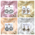 Korean Style Gold Silver Finish Earrings for Women, Pack of 12 Pairs - Stud & Drop Earring Combo Set, Trendy Fashion Jewellery - E9 - Image 3