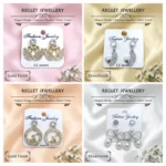 Korean Style Gold Silver Finish Earrings for Women, Pack of 12 Pairs - Stud & Drop Earring Combo Set, Trendy Fashion Jewellery - E9 - Image 4