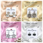 Korean Style Gold Silver Finish Earrings for Women, Pack of 12 Pairs - Stud & Drop Earring Combo Set, Trendy Fashion Jewellery - E9 - Image 5