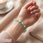 Dual Shade Sparkle + Lustre Glass Beads Bracelets for Women, Girls - Stretchable - Pack of 12 - Image 3