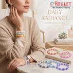 Single Shade Sparkle + Lustre Glass Beads Bracelets for Women, Girls - Stretchable - Pack of 9 - Image 6