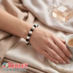 Jelly + Lustre Glass Beads Bracelets for Women, Girls - Stretchable - Pack of 9 - Image 4