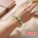 Matt + Lustre Glass Beads Bracelets for Women, Girls - Stretchable - Pack of 9 - Image 5