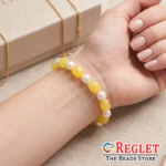 Oval + Lustre Glass Beads Bracelets for Women, Girls - Stretchable - Pack of 8 - Image 4