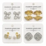 Korean Fashion Earrings Set for Women - Pack of 4 Pairs - Trendy Fashion Jewellery for Girls - E12