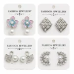 Korean Fashion Earrings Set for Women - Pack of 4 Pairs - Trendy Fashion Jewellery for Girls - E19