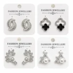 Korean Fashion Earrings Set for Women - Pack of 4 Pairs - Trendy Fashion Jewellery for Girls - E20