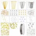 REGLET Jewellery Making Kit Material - Lobster Claps Head Pin Eye Pin Jump Ring Earring Kunda Earring Back Stopper