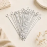100 Gm, Metal Silver Eye Pins - 40mm [1.6 Inches] - Image 2