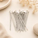 100 Gm, Metal Silver Head Pins - 40mm [1.6 Inches] - Image 2