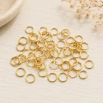 100 Gm, Gold Finish Jump Rings - 5mm