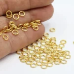 100 Gm, Gold Finish Jump Rings - 5mm - Image 3