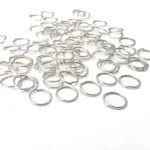 100 Gm, Silver Finish Jump Rings - 5mm - Image 4