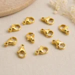 100 PCs Gold Finish Lobster Clasps - 10mm