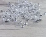 200 Pcs, Silver Earrings Back Stopper Earnuts Stud - 10x7mm - Image 4
