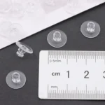 200 Pcs, Solt Rubber Earrings Back Stopper Earnuts Stud - 10x7mm - Image 5