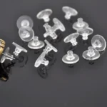 200 Pcs, Solt Rubber Earrings Back Stopper Earnuts Stud - 10x7mm - Image 4