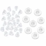 660 Pcs Soft Rubber Earring Back Stoppers Combo – 200 Pcs (10x7mm) + 460 Pcs Silver (5x3mm)