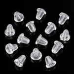 660 Pcs Soft Rubber Earring Back Stoppers Combo – 200 Pcs (10x7mm) + 460 Pcs Silver (5x3mm) - Image 7