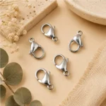 250 PCs Silver Finish Lobster Clasps - 10mm - Image 3
