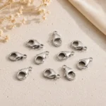 50 Pcs Gold Finish & 50 Pcs Silver Finish Lobster Clasps - 10mm - Image 3