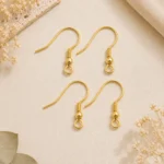 100 Gm, Earring Hooks - Gold Finish -19x21mm