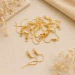 100 Gm, Earring Hooks - Gold Finish -19x21mm - Image 6