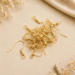 100 Gm, Earring Hooks - Gold Finish -19x21mm - Image 4