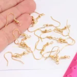 100 Gm, Earring Hooks - Gold Finish -19x21mm - Image 3