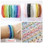REGLET 3200 Pcs Glass Seed Beads - Size 0/6 (3.8mm) + 1800 Pcs Off White Pearl Beads – Multicolour, 420g - Image 4