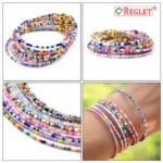 REGLET 3200 Pcs Glass Seed Beads - Size 0/6 (3.8mm) + 1800 Pcs Off White Pearl Beads – Multicolour, 420g - Image 5