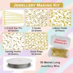 REGLET 3200 Pcs Glass Seed Beads - Size 0/6 (3.8mm) + Jewellery Making Kit – Multicolour, 300g - Image 9