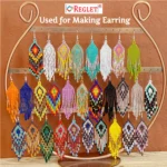 REGLET 3200 Pcs Glass Seed Beads - Size 0/6 (3.8mm) + Jewellery Making Kit – Multicolour, 300g - Image 8