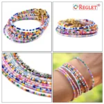 REGLET 3200 Pcs Glass Seed Beads - Size 0/6 (3.8mm) + Jewellery Making Kit – Multicolour, 300g - Image 6