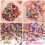 REGLET 3200 Pcs Glass Seed Beads - Size 0/6 (3.8mm) + Jewellery Making Kit – Multicolour, 300g - Image 4