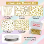 REGLET 3200 Pcs Glass Seed Beads - Size 0/6 (3.8mm) + 1800 Pcs Off White Pearl Beads + Jewellery Making Kit – Multicolour, 480g - Image 9