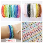 REGLET 3200 Pcs Glass Seed Beads - Size 0/6 (3.8mm) + 1800 Pcs Off White Pearl Beads + Jewellery Making Kit – Multicolour, 480g - Image 7