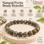 Natural Pyrite Bracelet for Wealth, Success & Protection - Image 2