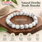 Natural Howlite Bracelet for Stress Relief & Emotional Balance - Image 2