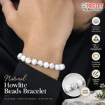 Natural Howlite Bracelet for Stress Relief & Emotional Balance - Image 4